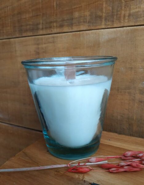 Bougie Végétale Artisanale -Verre Recyclé Levin - 250ml - Imagen 4