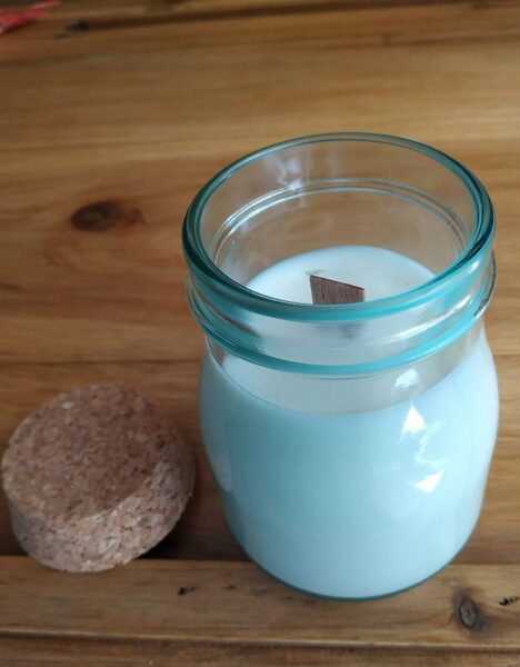 Bougie Végétale Artisanale - Pot en Verre Recyclé - 250ml - Imagen 4