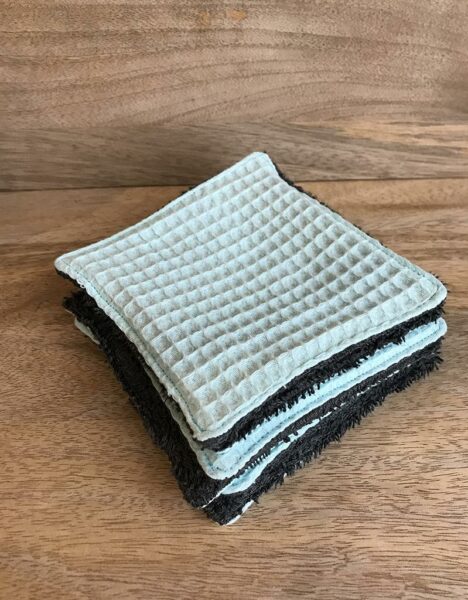 Set de 6 Lingettes pour Bébé - Cousues Main - Imagen 5