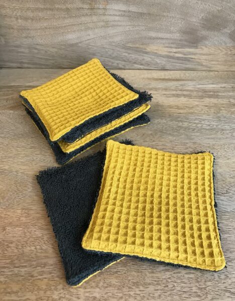 Set de 6 Lingettes pour Bébé - Cousues Main - Imagen 2