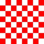 Damier rouge + blanc