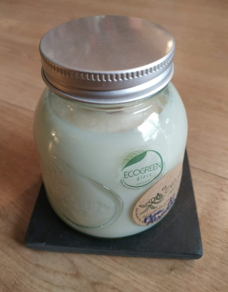 Handmade Natural Candle - Ecogreen Pot - Recycled Glass - 250ml