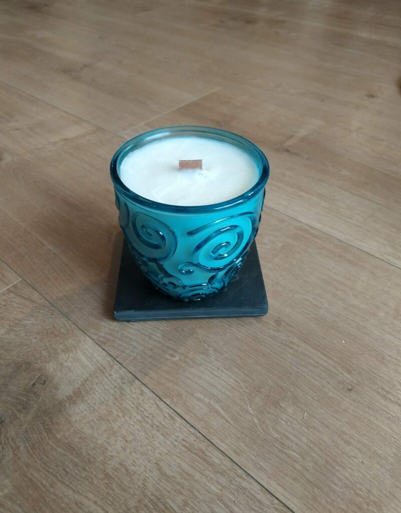 Bougie Végétale Artisanale -Verre Recyclé Triana- 250ml