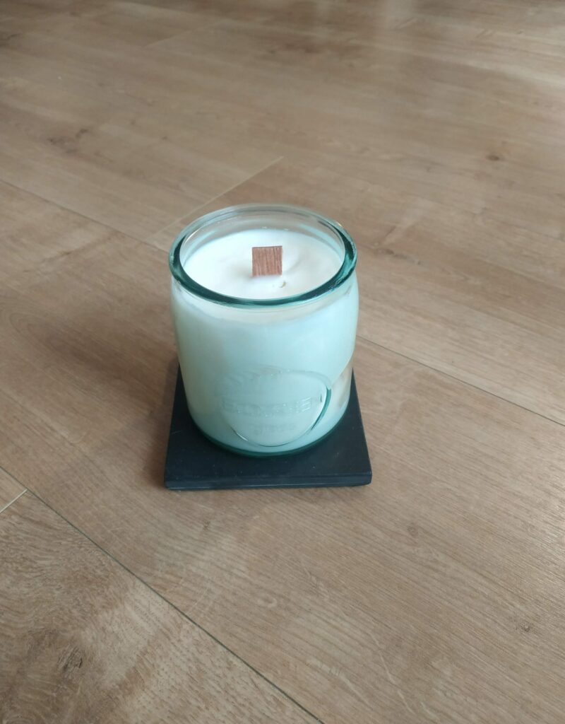 Handmade Natural Candle - Ecogreen Recycled Glass - 350ml
