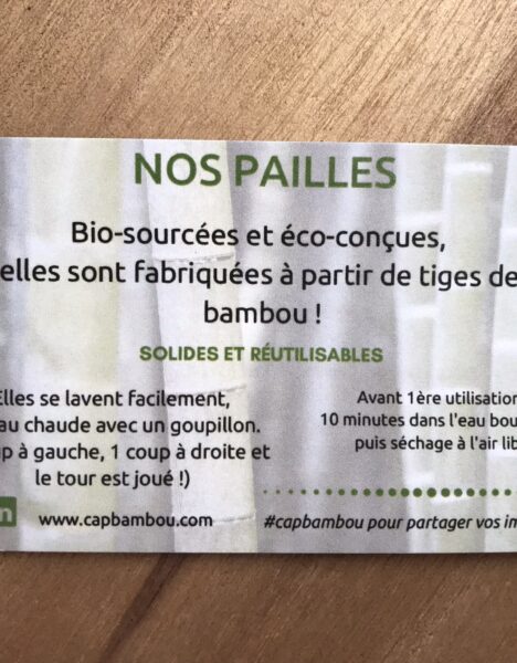 Kit de 8 Longues Pailles en Bambou - Imagen 3