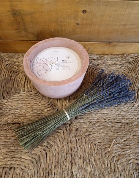 Bougie Naturelle d'Extérieur "Root" - Citronnelle + Basilic - Imagen 2