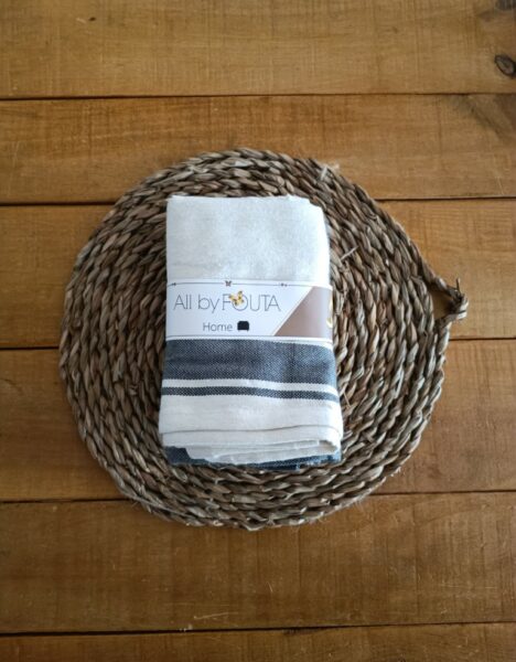 Set of 3 Kitchen Towels Fouta Type - Recycled Cotton - Imagen 4