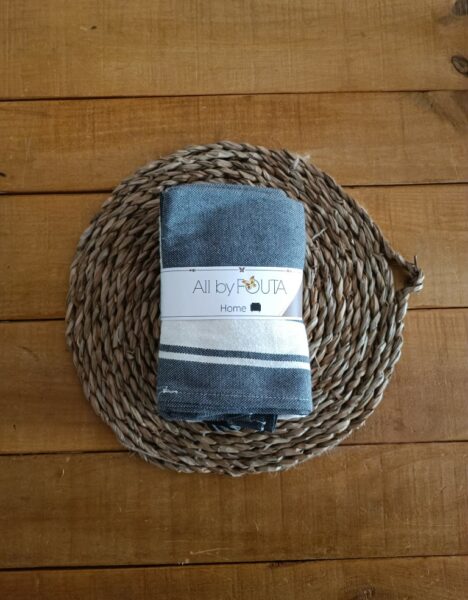 Set of 3 Kitchen Towels Fouta Type - Recycled Cotton - Imagen 6