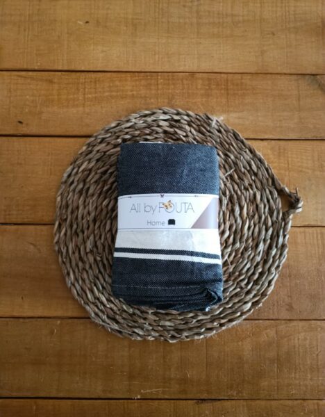 Set of 3 Kitchen Towels Fouta Type - Recycled Cotton - Imagen 8