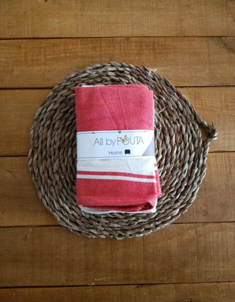 Set of 3 Kitchen Towels Fouta Type - Recycled Cotton - Imagen 10