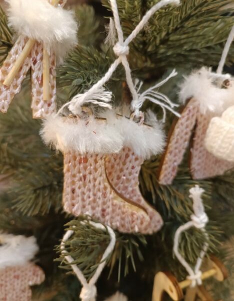 Décorations de Noël à Suspendre - Ski bois+coton - Imagen 2