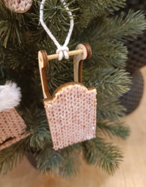 Décorations de Noël à Suspendre - Ski bois+coton - Imagen 3