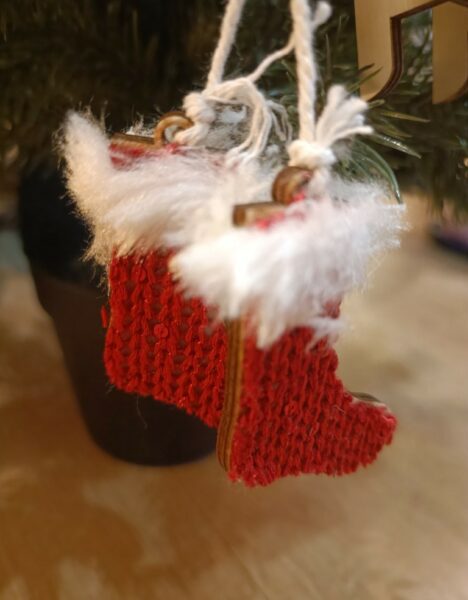 Décorations de Noël à Suspendre - Ski bois+coton - Imagen 6
