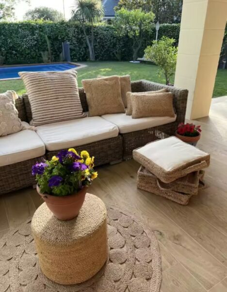 Coussin Jute + Coton - 45*45cm – Image 3