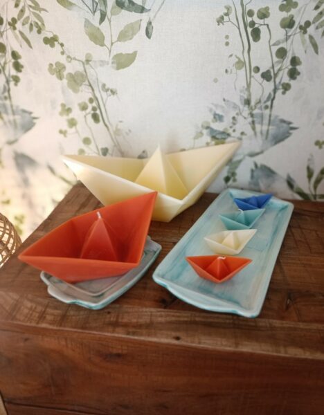 Bougie Artisanale - Bateau Origami