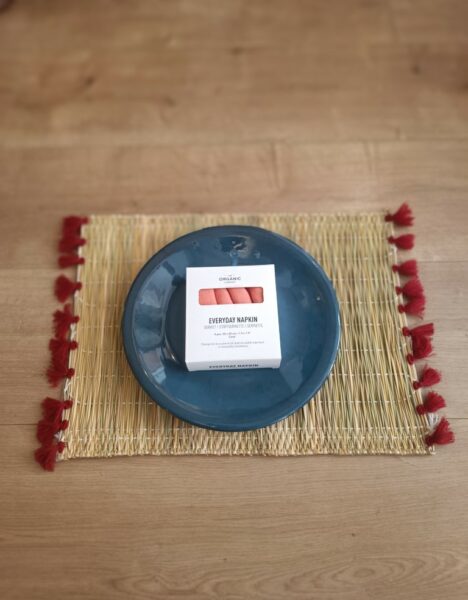 Jeu de 4 Serviettes de Table - 100% Coton Bio - 20*20cm - Imagen 9