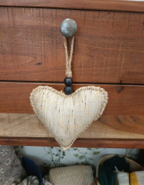 Colgantes Corazones Tela - Imagen 2
