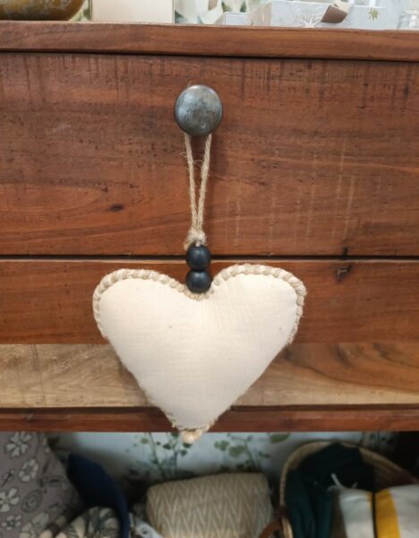 Colgantes Corazones Tela - Imagen 3