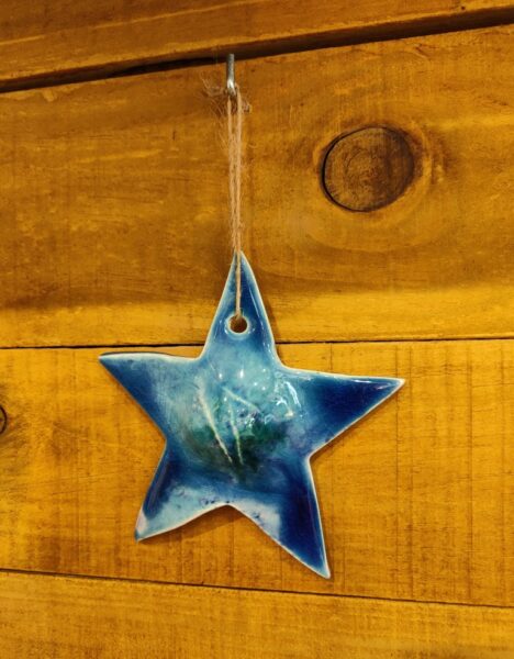 Hanging Starfish L - Handcrafted Ceramic - Imagen 3